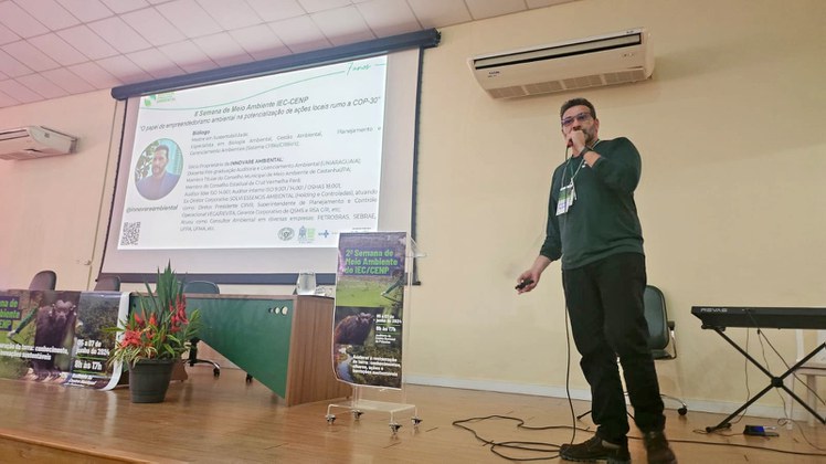 Mauro Renan Costa, da empresa INNOVARE Ambiental, explicou o importante papel das empresas de Consultorias para a sustentabilidade ambiental dentro do setor privado