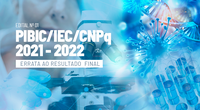 PIBIC/IEC divulga ERRATA ao resultado final de projetos aprovados no edital nº 01 – 2021/2022