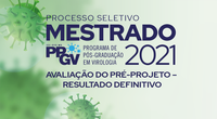 PPGV/IEC divulga resultado definitivo da avaliação dos pré-projetos para a seleção do Mestrado – Chamada Pública 06/2020