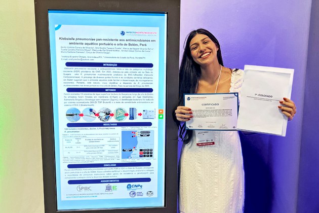 Emilly Victória de Miranda, bolsista do PIBIC/IEC, conquistou o 1º lugar