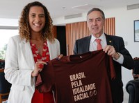 Ministra Anielle Franco se reúne com presidente do STF para tratar sobre PL de Cotas e Plano Juventude Negra Viva