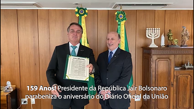 Presidente da República parabeniza aniversário do DOU