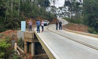 Comunidade Cafuza já usufrui de estrada pavimentada em José Boiteux (SC)