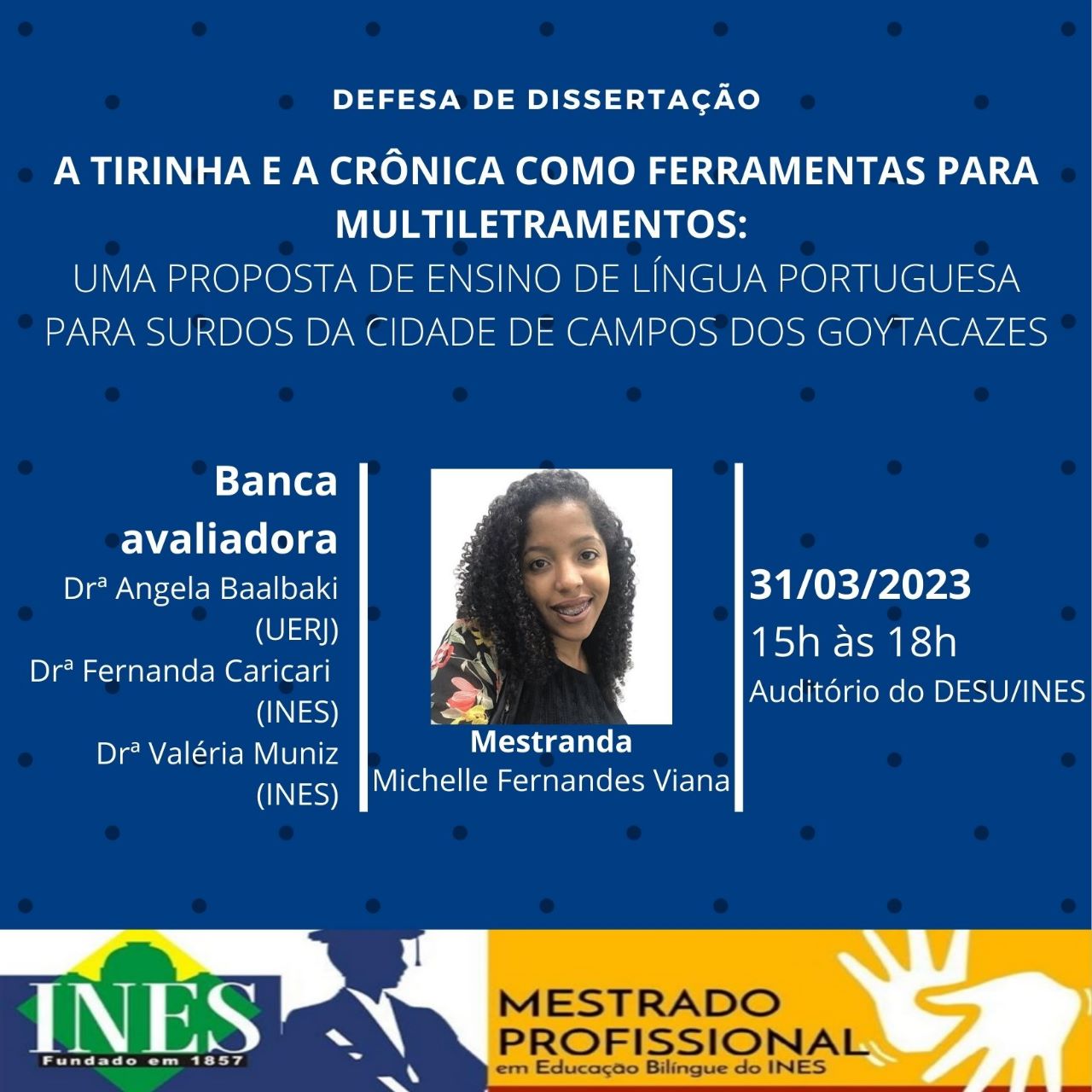 Defesa de dissertação de mestrado_Michelle Fernandes Viana