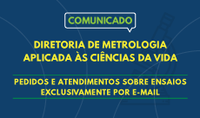 Comunicado: Metrologia Aplicada às Ciências da Vida