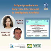 Artigo Científico de autores do INPE/MCTI é premiado em Congresso Internacional de Inteligência Artificial