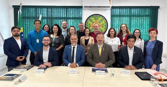 Presentes na Reunião de Assinatura do Protocolo de Intenções firmado entre o INPE e o IFRN.