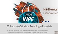 INPE/MCTI lança página na Internet para comemorar seus 60 anos de história na área espacial