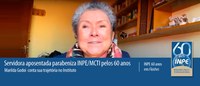 Servidora aposentada parabeniza INPE/MCTI pelos 60 anos