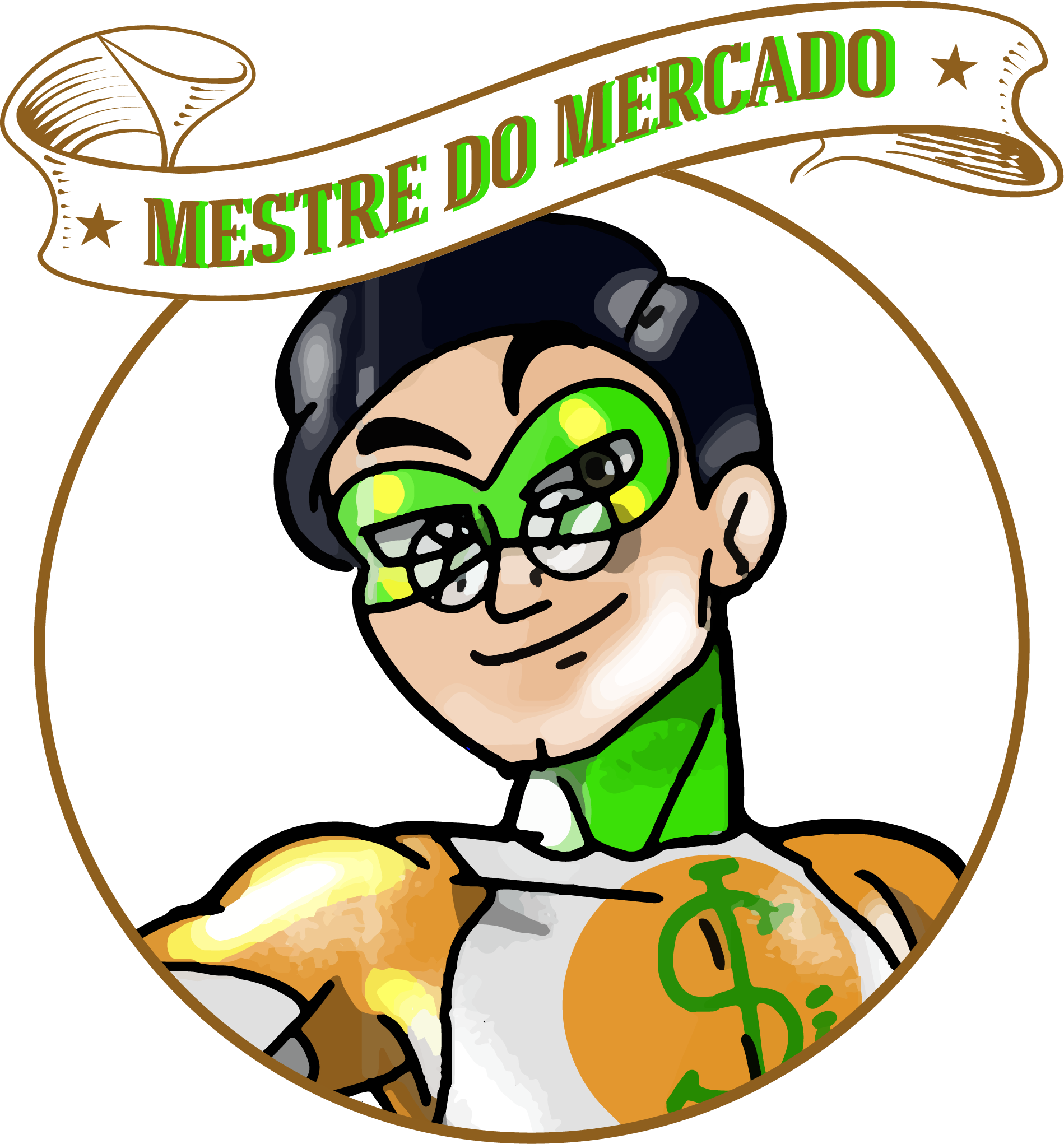 ilustração do personagem "Mestre do Mercado"