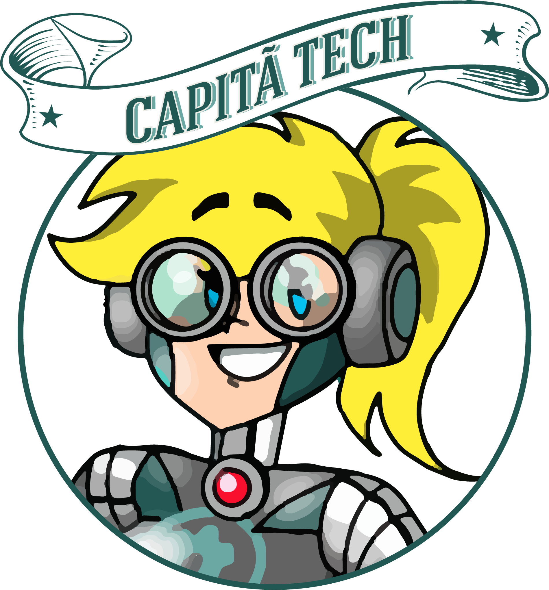 ilustração do personagem "Capitã Tech"