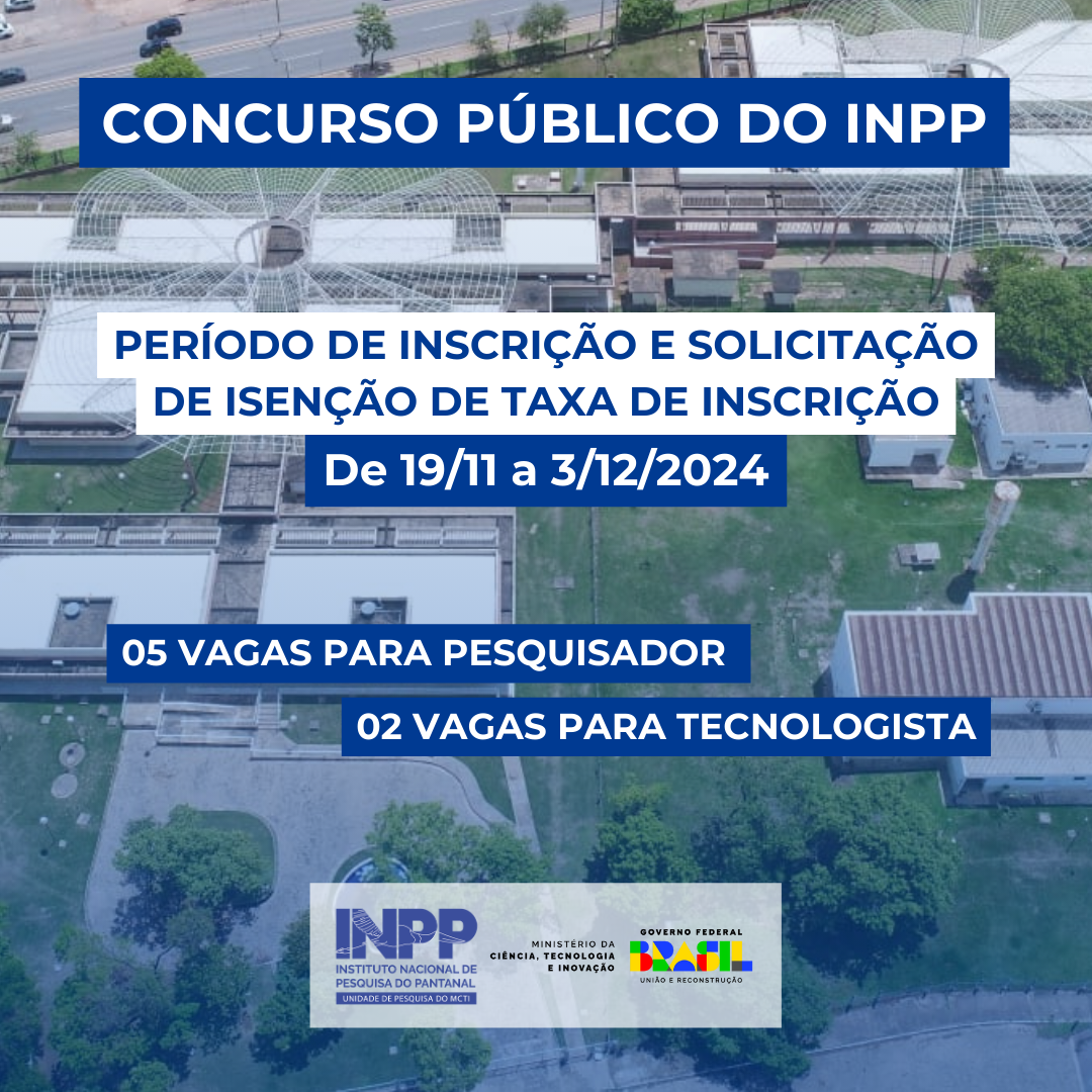 Inscrições e solicitações de inscrição com isenção de taxa podem ser feitas de 19/11 a 09/12/2024, das 10h do primeiro dia até às 18h do último dia (horário oficial de Brasília/DF)