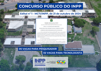 INPP torna público o Edital nº 1 de realização de Concurso Público