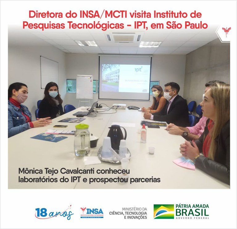 Diretora do INSA/MCTI visita Instituto de Pesquisas Tecnológicas - IPT