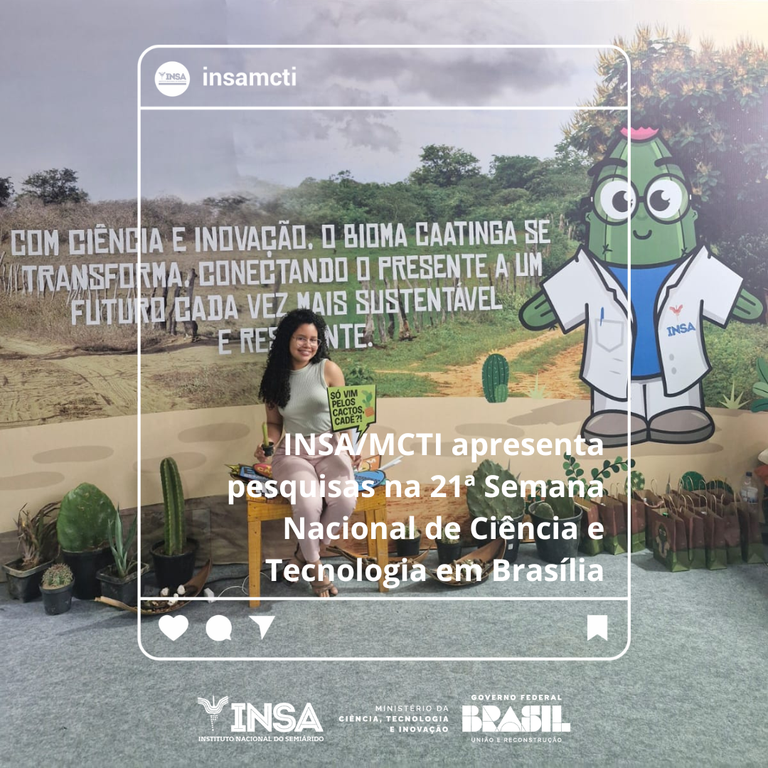 INSA/MCTI apresenta pesquisas na 21ª Semana Nacional de Ciência e Tecnologia em Brasília