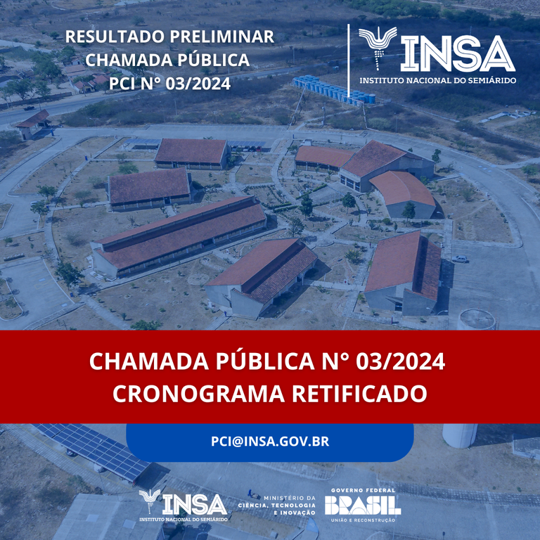 16092024 Chamada Pública PCI n° 032024 - Cronograma Retificado