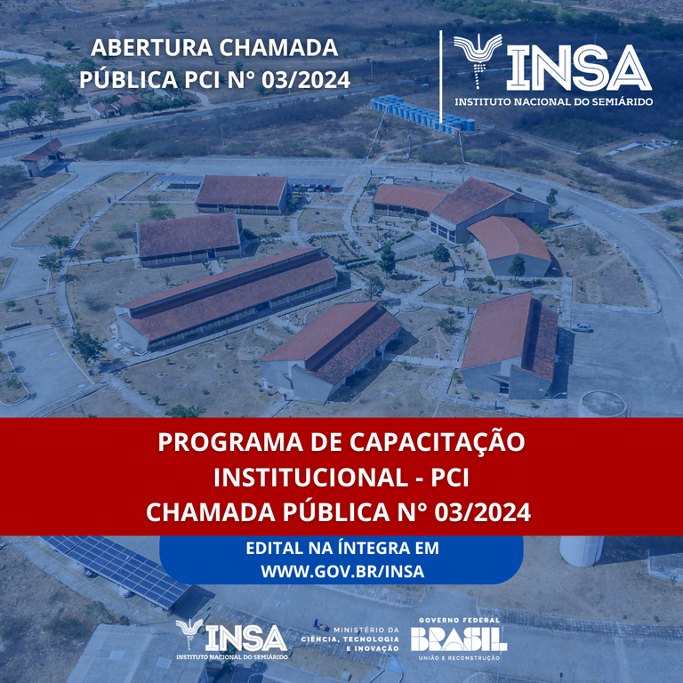 Chamada Pública PCI n° 032024 - Abertura