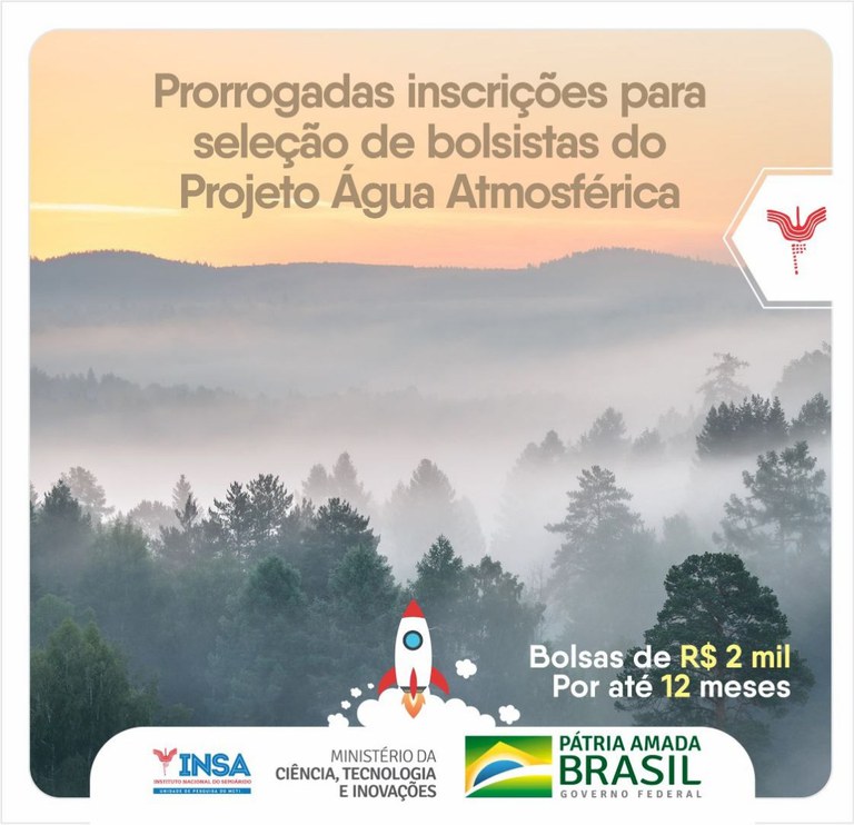 12072021 Prorrogadas inscrições para seleção de bolsistas do Projeto Água Atmosférica.jpeg