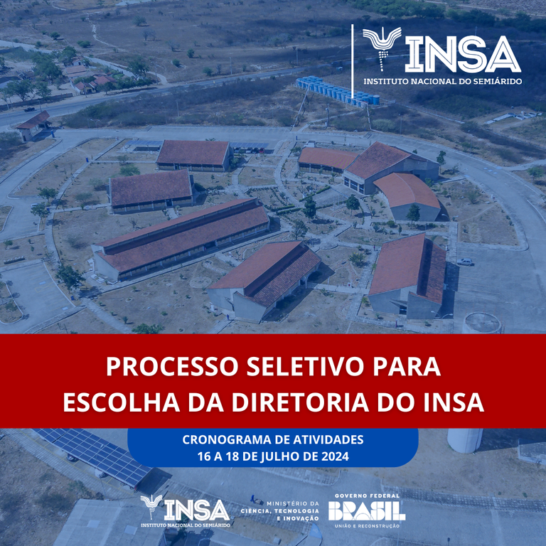 Processo Seletivo para escolha da Diretoria do INSA - Cronograma de atividades