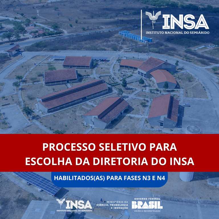 Processo Seletivo para escolha da Diretoria do INSA - Habilitados(as) para fases N3 e N4