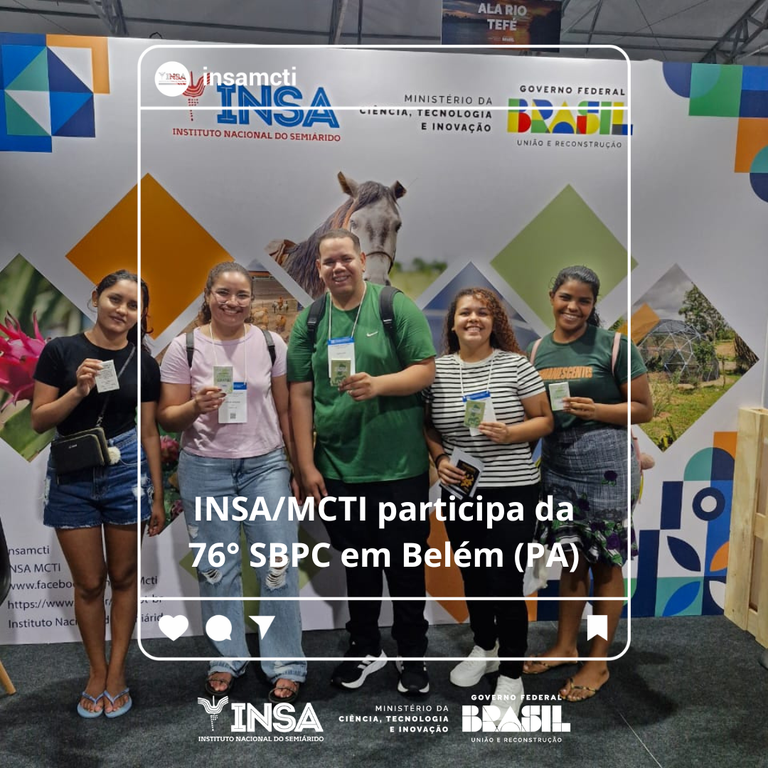 INSA/MCTI participa da 76° SBPC em Belém (PA)