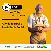 Atividade rural é tema de live no canal do INSS no YouTube