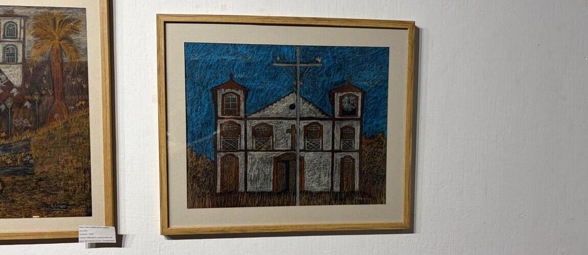 Obra da exposição “Metargilito: pinturas de chão e passado”