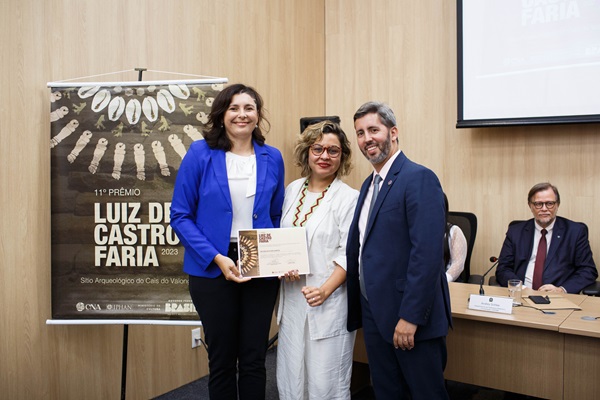 Heloísa Bitú dos Santos, vencedora na categoria artigo científico. (Foto: Mariana Alves/Iphan)