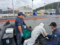 Monitoramento radiológico durante passagem de submarino nuclear norte-americano