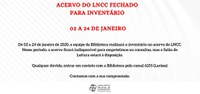 Acervo do LNCC fechado para inventário