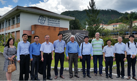 Em 2018, a Delegação do MCT da China em visita ao LNCC. Acervo LNCC