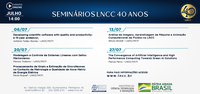 Seminários LNCC 40 anos, programação do ciclo de palestras virtuais no mês de julho