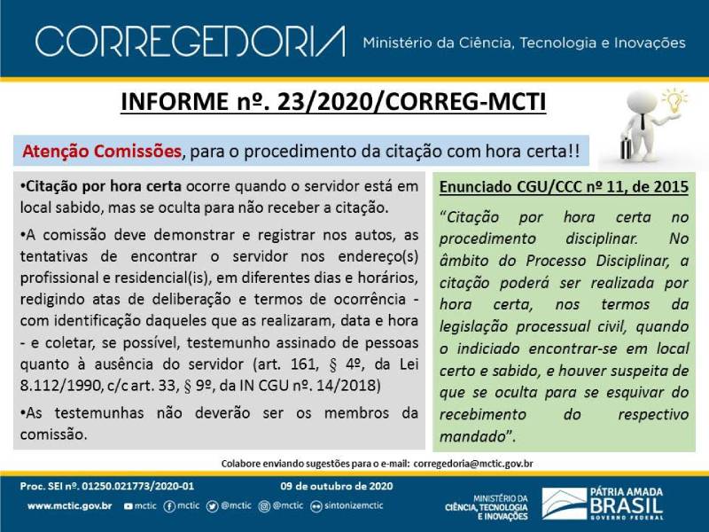 Informe N° 23 de 09.10.2020