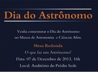 Comemoração do Dia do Astrônomo