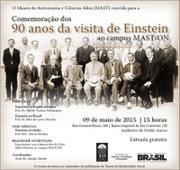 MAST comemora os 90 anos da visita de Einstein ao campus da instituição