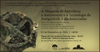 MAST apresenta palestra sobre artefato histórico do séc. II a.C