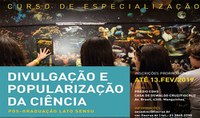 Especialização em Divulgação e Popularização da Ciência