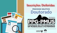 Doutorado em Museologia e Patrimônio - Inscrições deferidas