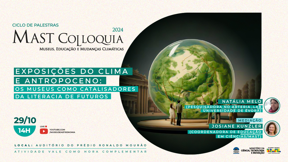 MAST Colloquia - Exposições do Clima e Antropoceno: os museus como catalisadores da literacia de futuros