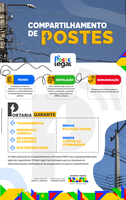 Poste Legal vai regularizar o uso compartilhado de postes com empresas de telecomunicações