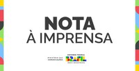 NOTA À IMPRENSA