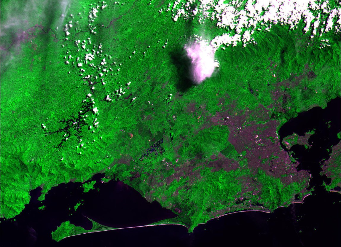 Figura 2 - Composição colorida mostrando a região metropolitana do Rio de Janeiro e seu entorno.