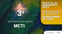 MCTI fica em 3º lugar no ranking de qualidade de informação de custos do Tesouro Nacional