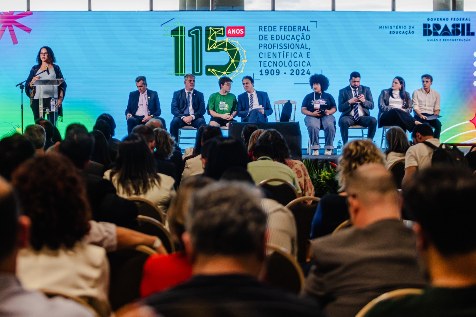 Ao lado do ministro Camilo Santana, a ministra Luciana Santos ressaltou avanços na Educação Científica durante a abertura da 4ª Semana Nacional de Educação Profissional e Tecnológica