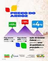 Arroz de qualidade e a preço justo para segurança alimentar dos brasileiros