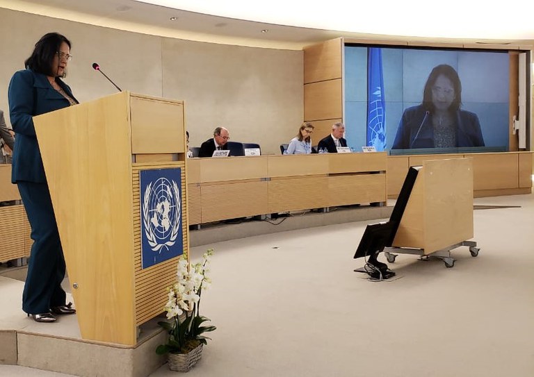 Ministra Damares Alves discursa na 40ª Sessão do Conselho de Direitos Humanos, em Genebra