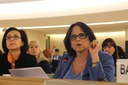 Ministra Damares Alves discursa em evento da Comissão de Direitos Humanos da ONU.