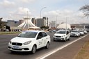 Carreata reúne conselheiros tutelares e motoristas de vans escolares do Distrito  Federal.