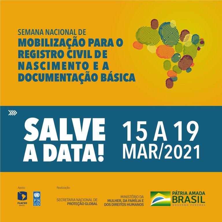 Semana de mobilização busca envolver a sociedade pela erradicação do sub-registro civil de nascimento