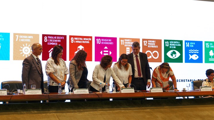 Momento de posse dos integrantes do colegiado (Foto: Stéff Magalhães - Ascom/MDHC)